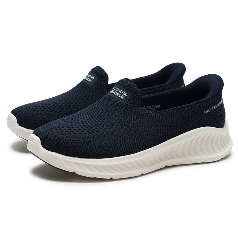 Skechers 125644-NVW Zapatillas - Knit Fabric Lace Up Sneakers reseña y precio