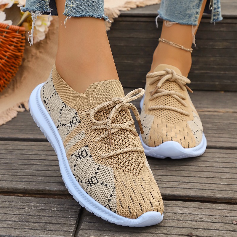 2026 Nuevas Zapatillas Deporti - Knit Fabric Lace Up Sneakers reseña y precio
